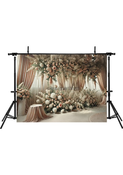 Göz Alıcı Çiçek Aranjmanlarıyla Zarif Stüdyo Fonu, 200X150CM Arka Plan