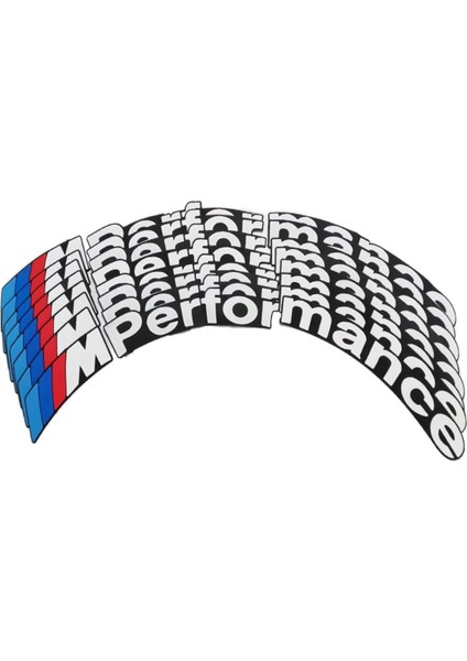 M Performance Beyaz Kalıcı Lastik Yazısı M Power Sticker 4 Kit