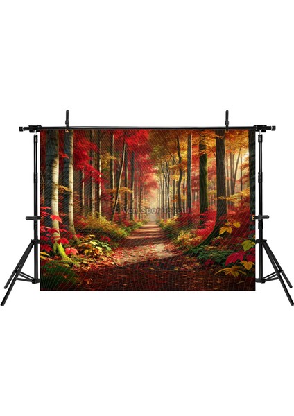 Kızıl Sonbahar Ormanı Temalı Stüdyo Fonu, 200X150CM Arka Plan fiyatları
