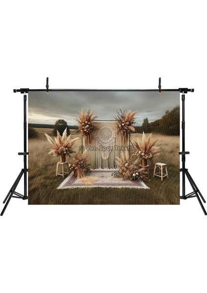 Bohem Pampas Çiçekli Stüdyo Fonu, 200X150CM Arka Plan fiyatları
