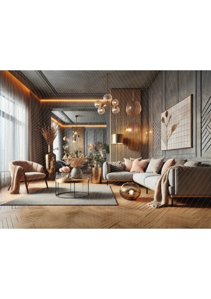 Modern Bohem Salon Tasarımı Stüdyo Fonu, 200X150CM Arka Plan