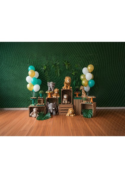 Orman Hayvanları Temalı 200X150CM Doğum Günü Stüdyo Fonu Arka Plan