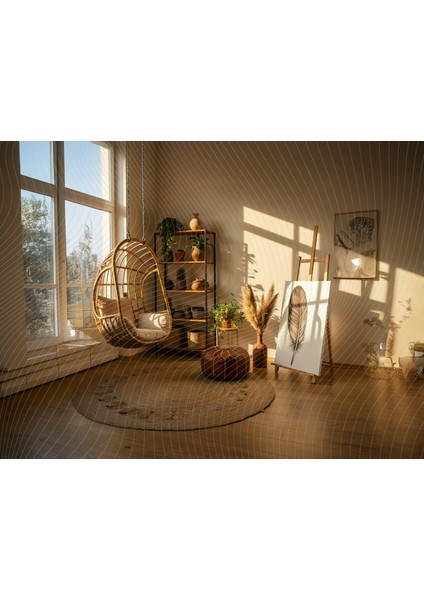 Bohem Doğal Işıklı 200X150CM Stüdyo Fonu Arka Plan