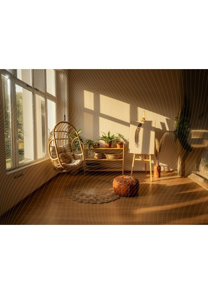 Doğal Işıkta Bohem Tarzda Stüdyo Fonu - 200X150CM Arka Plan