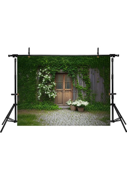 Yeşillikler Içinde Bahçe Kapısı Temalı Stüdyo Fonu - 200X150CM Arka Plan fiyatları
