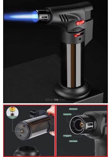 Doldurulabilir Çakmak 2 Adet Pürmüz Orta Boy Pürmüz Kamp Çakmağı Pürmüz 1300°C Torch Depolu