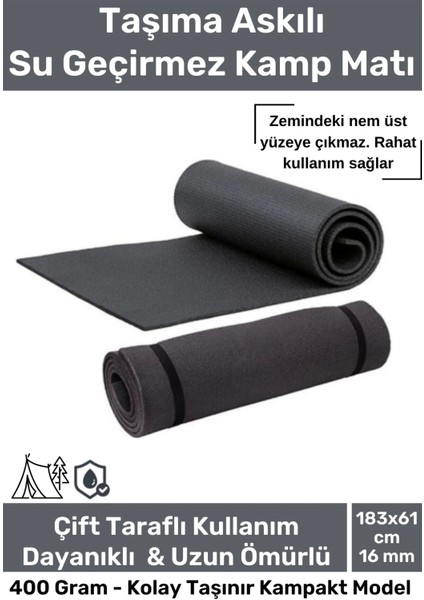 Taşıma Askılı Su Geçirmez Konforlu Kalın Rahat Çift Taraflı Çadır Uyku Yer Minderi 16MM Kamp Matı