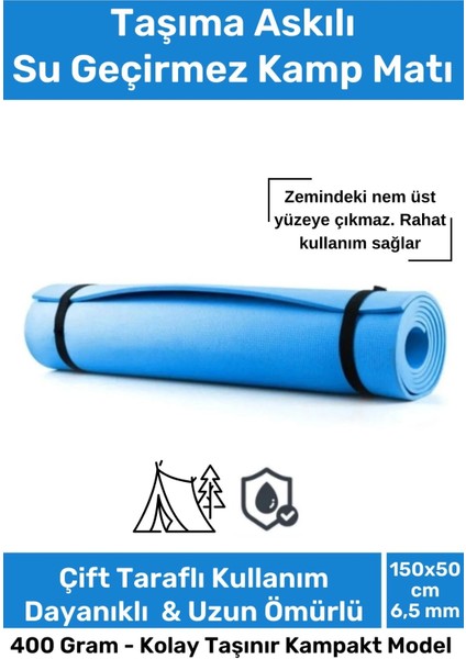 Taşıma Askılı Konforlu Kalın Rahat Çift Taraflı Kamp Zemin Çadır Uyku Matı Yer Minderi