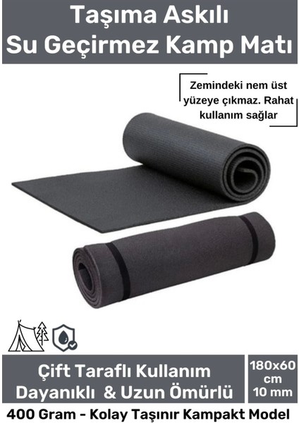 Taşıma Askılı Su Geçirmez Konforlu Kalın Rahat Çift Taraflı Çadır Uyku Yer Minderi 10MM Kamp Matı