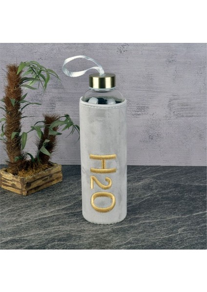 H2O Kılıflı Cam Matara 600 ml