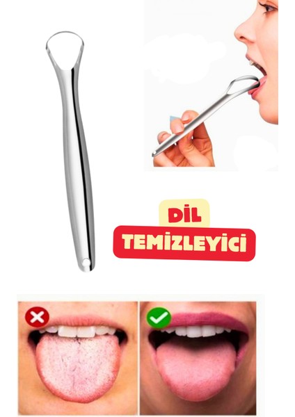 Paslanmaz Çelik Dil Temizleyici Ağız Bakım