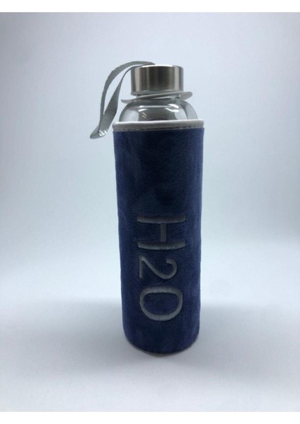 Peluş Kılıflı Cam Matara 600 ml Lacivert fiyatları