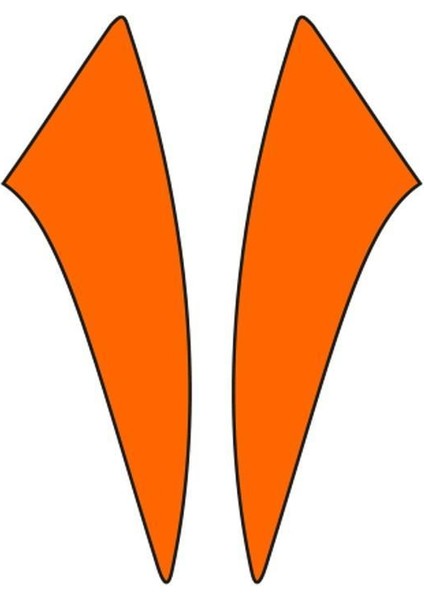 Cg Florasan Turuncu Çamurluk Yan Sticker