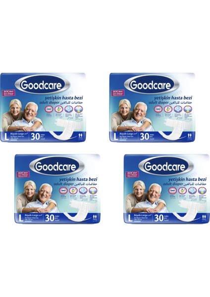 Good Care Goodcare Yetişkin Hasta Bezi Large (L) 120 Adet (4 Paket)