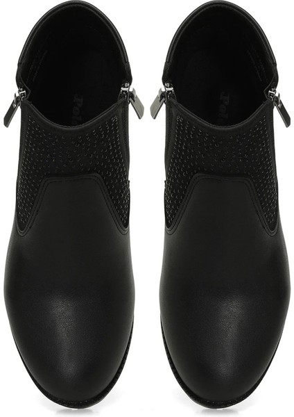 166686 Siyah Taşlı Kadın Topuklu Bot fırsatları