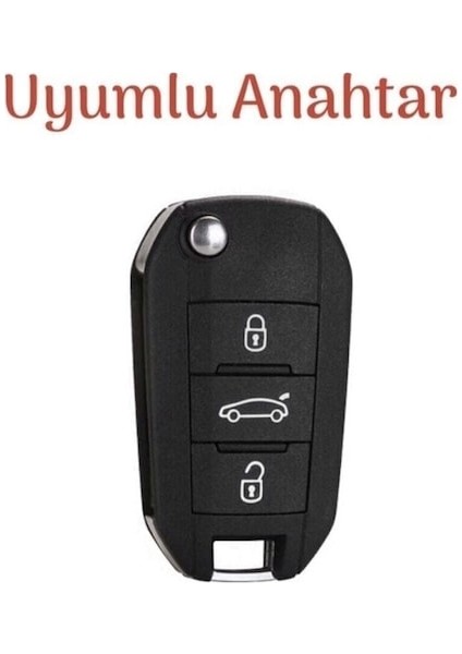 Lüx Citroen Uyumlu C3 C4 C5 Jumpy Elysee Nano Anahtar Koruma Kılıfı Siyah Gold Altın Renk