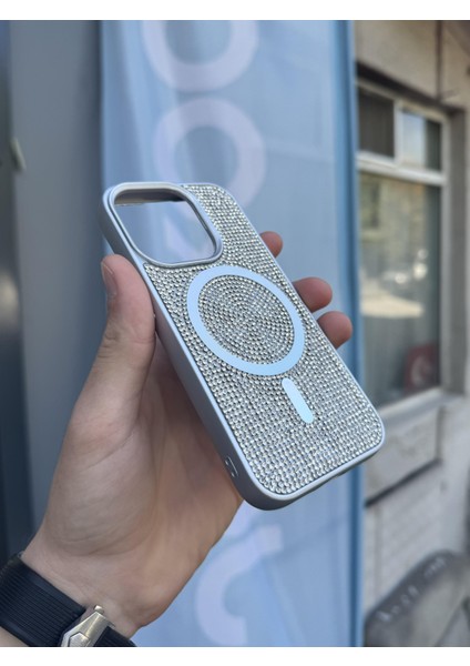 Iphone 14 Kılıf Diamont Magsafe Hologramlı Kapak fiyatları