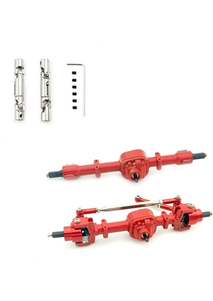 Rc Cnc Metal Ö Aks Şaftı Yükseltme Parçaları Mn 1:12 Rc Paletli Kırmızı (Yurt Dışından)