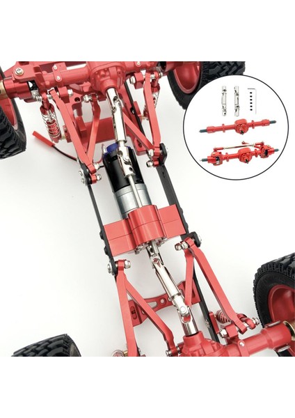 Rc Cnc Metal Ö Aks Şaftı Yükseltme Parçaları Mn 1:12 Rc Paletli Kırmızı (Yurt Dışından)