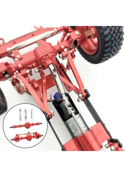 Rc Cnc Metal Ö Aks Şaftı Yükseltme Parçaları Mn 1:12 Rc Paletli Kırmızı (Yurt Dışından)