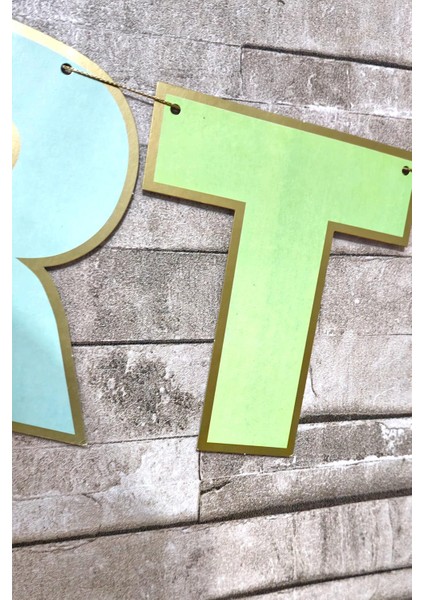 Happy Birthday Banner Makaron Renkler Doğum Günü Süsü modelleri