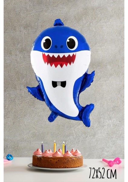 Baby Shark Folyo Balon Mavi Renk Sevimli Köpek Balığı Balon modelleri
