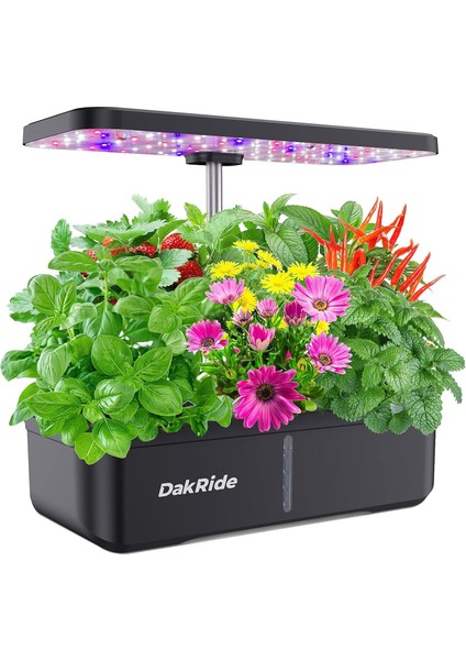 Hidroponik Yetiştirme Sistemi 12 Bakla, 36W Tam Spektrum LED Yetiştirme Işığı