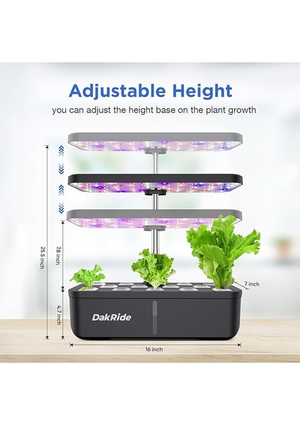 Hidroponik Yetiştirme Sistemi 12 Bakla, 36W Tam Spektrum LED Yetiştirme Işığı fiyatları