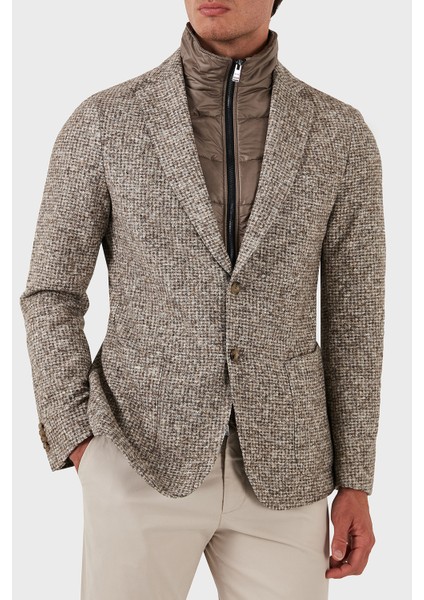 Pamuklu Yünlü Slim Fit Kırçıllı Mono Yaka Ceket Erkek Ceket 50528199 131 fırsatları