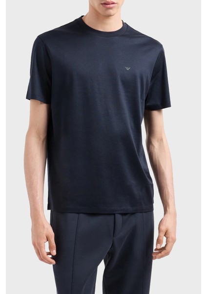 Logolu Pamuklu Regular Fit Bisiklet Yaka T Shirt Erkek T Shirt EM000311 AF10761 UB118
