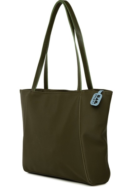 Haki Biye Detaylı Saten Tote Çanta fiyatları