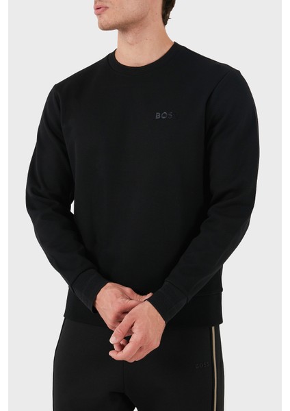 Pamuklu Logolu Slim Fit Bisiklet Yaka Sweat Erkek Sweat 50528312 001