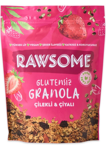 Glutensiz Çilekli & Çiyalı Granola 250 G