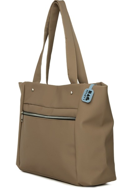 Vizon Büyük Yan Fermuarlı Saten Tote Çanta fiyatları