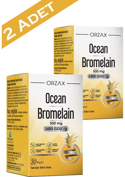 Ocean Bromelain 30 Kapsül x 2 Adet