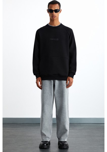 Naron Erkek Pamuk-Polyester Siyah Sweatshirt modelleri