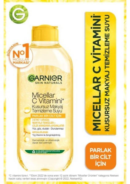 Micellar C Vitamini Kusursuz Makyaj Temizleme Suyu & C Vitamini Parlak Günlük Aydınlatıcı Krem