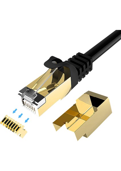 Ata Elektronik - 10 metre >>Cat7 Ethernet Rj45 600mhz 10 Gbps Modem Internet Kablosu 10 M