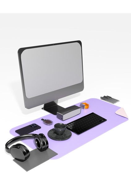 Deri Mousepad Oyuncu 80X40CM Matı Laptop ve Bilgisayar Uyumlu Geniş Gaming Masa Sümeni ve Mouse Pad Ofis Uyumlu