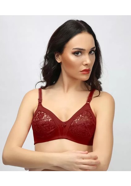 Dantelli Toparlayıcı Sütyen Bordo