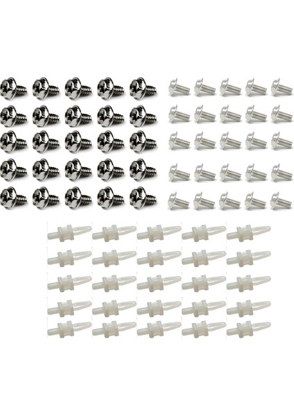 Bilgisayar Montaj Vidaları 25'er Adet Set (Toplam 75 Adet). Kasa, Anakart, Dvd. HDD ve SSD Disk Için