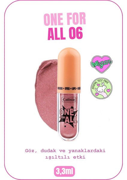 One For All 06 Fairy Dreams Eyes & Lips & Cheeks Likit Göz farı