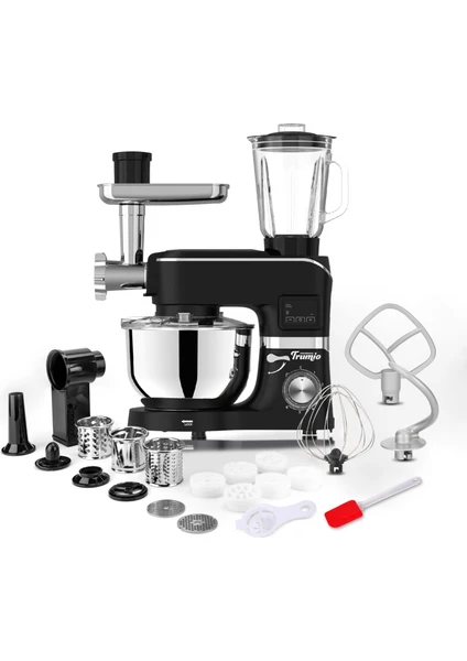 Çok Işlevli Kıyma Çekme - Hamur Mayalama - Blender Makinesi
2000W Güçlü Motor, 6 Hız Kademesi, 6,2 Litre SUS304 Çelik Kase
Led Ekran Kontrol Paneli, 2 Yıl Garanti