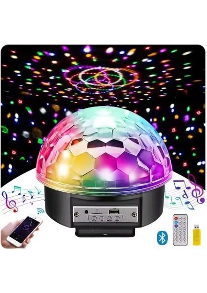 Disco Topu USB LED Işıklı Bluetooth Hoparlör