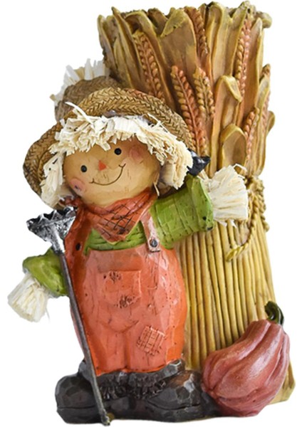 Hasat Korkuluk Heykeli Masaüstü Şömine Veranda Korkuluk Çocuk Için Pratik Mumluk (Yurt Dışından) modelleri