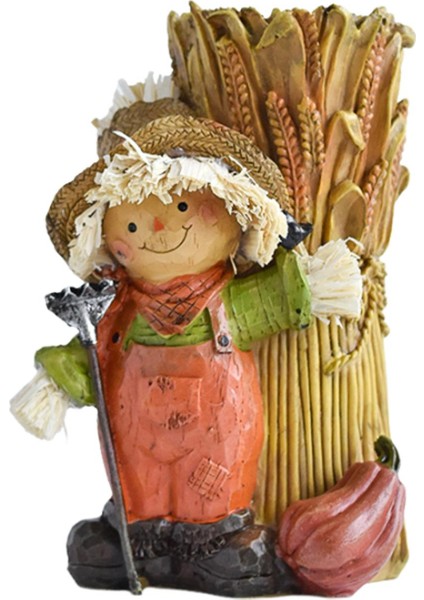 Hasat Korkuluk Heykeli Masaüstü Şömine Veranda Korkuluk Çocuk Için Pratik Mumluk (Yurt Dışından) indirimleri