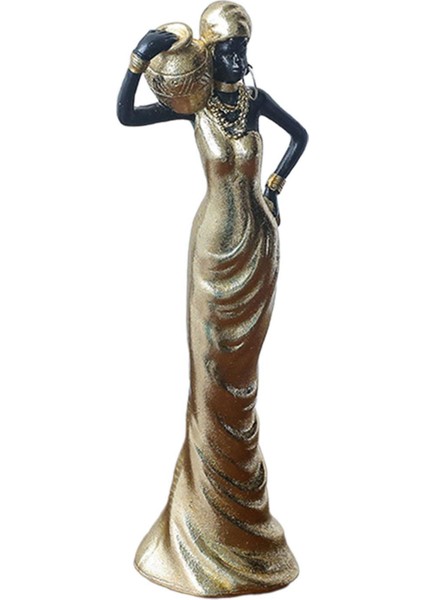 Afrika Heykeli Üstü Süsü Oturma Odası Orta Parçası A (Yurt Dışından)