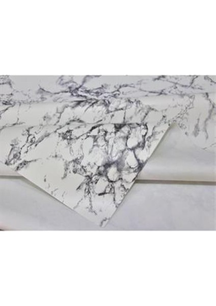 Elyaf Astarlı Silinebilir Pvc Muşamba Masa Örtüsü Gri Mermer - 1068-1GR