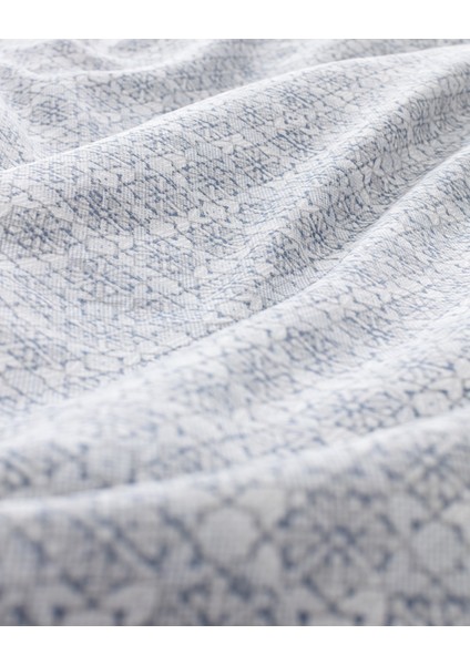 Clarice King Size %100 Pamuk Madame Coco Crep Baskılı Nevresim Takımı - Mavi/Gri modelleri