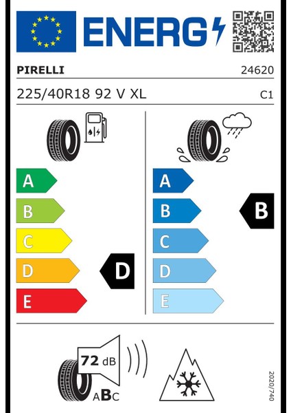 225/40 R18 92V Xl R-F Winter Sottozero Serie 3 (*) Oto Kış Lastiği (Üretim Yılı: 2024)